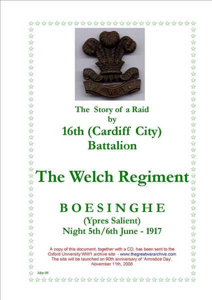 Story of a Trench Raid', carried out by the 16th Welch - Boesinghe (1)