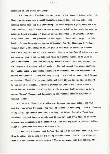 Extracts from "Things heard, seen and remembered" unpublished memoirs of Lt. Col. Justin Hooper (3)