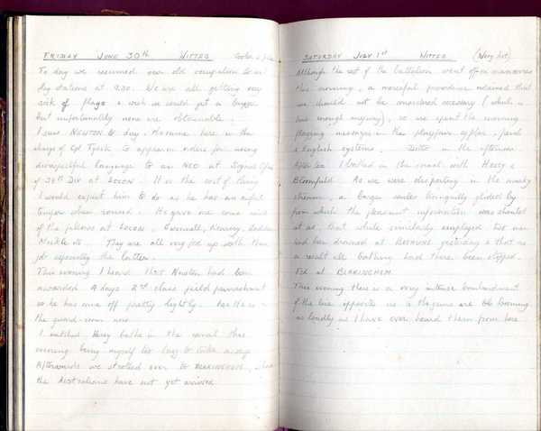 Diary, R. W. Taylor, Army Cyclists Corps (41)