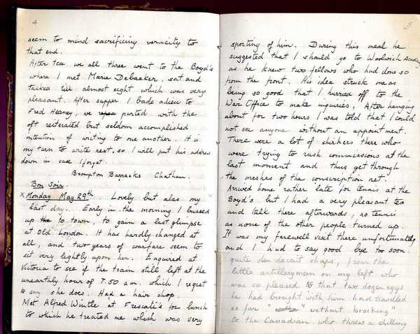 Diary, R. W. Taylor, Army Cyclists Corps (64)