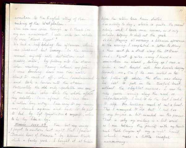 Diary, R. W. Taylor, Army Cyclists Corps (58)