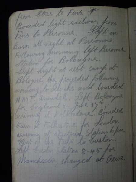 Notebook of Private Arthur Snape of the 1/8th Lancs Fusiliers, including notes on training, poems, and diary (20)