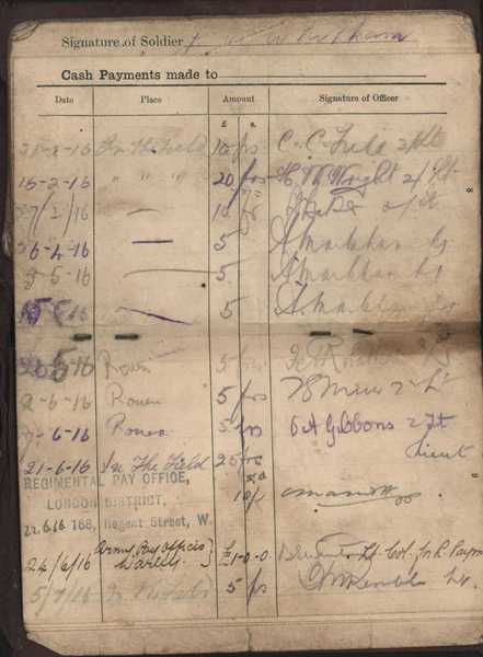 Pay book for John Witham (5)