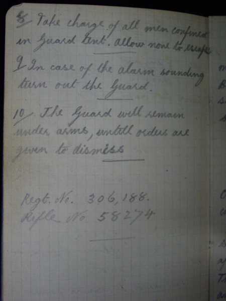 Notebook of Private Arthur Snape of the 1/8th Lancs Fusiliers, including notes on training, poems, and diary (34)