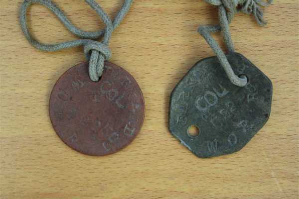 Dog-tags of John Barnard (1)