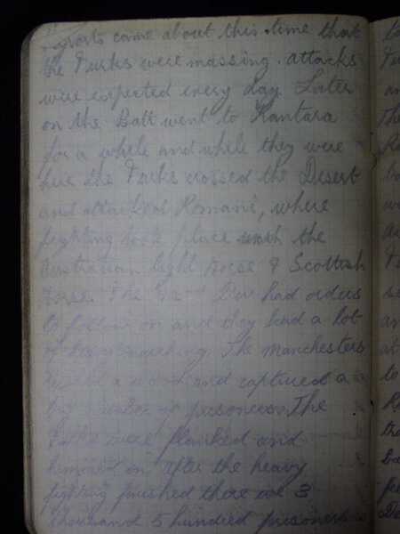 Notebook of Private Arthur Snape of the 1/8th Lancs Fusiliers, including notes on training, poems, and diary (82)