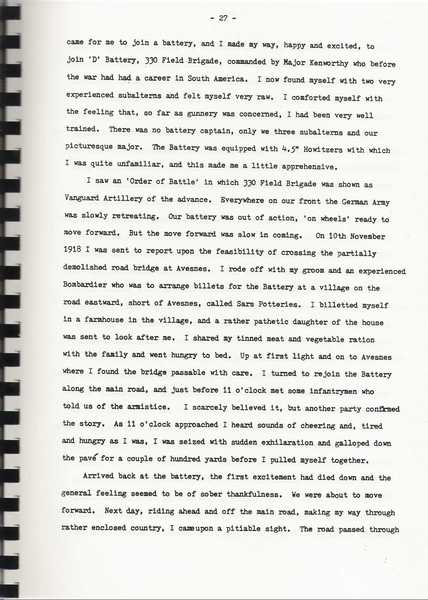 Extracts from "Things heard, seen and remembered" unpublished memoirs of Lt. Col. Justin Hooper (13)