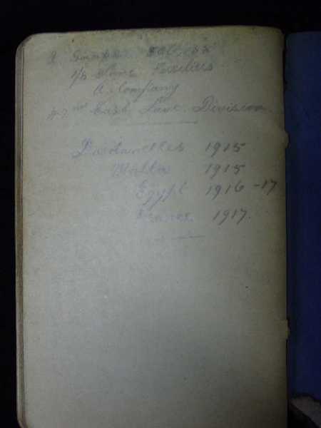 Notebook of Private Arthur Snape of the 1/8th Lancs Fusiliers, including notes on training, poems, and diary (86)