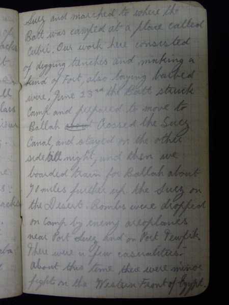 Notebook of Private Arthur Snape of the 1/8th Lancs Fusiliers, including notes on training, poems, and diary (81)