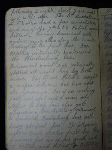 Notebook of Private Arthur Snape of the 1/8th Lancs Fusiliers, including notes on training, poems, and diary (14)