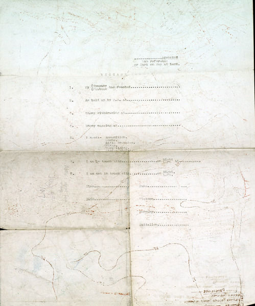 Reverse of Trenches and Kitchener's Wood: Field Maps, 1917