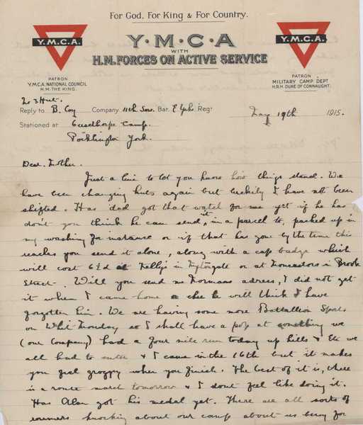 Letter from Private Charles Green (2)