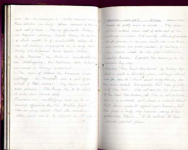 Diary, R. W. Taylor, Army Cyclists Corps (43)