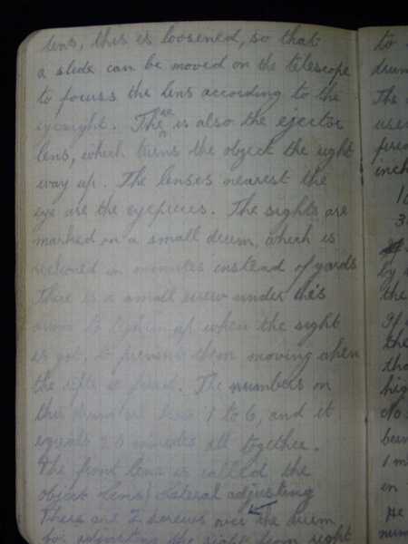 Notebook of Private Arthur Snape of the 1/8th Lancs Fusiliers, including notes on training, poems, and diary (26)