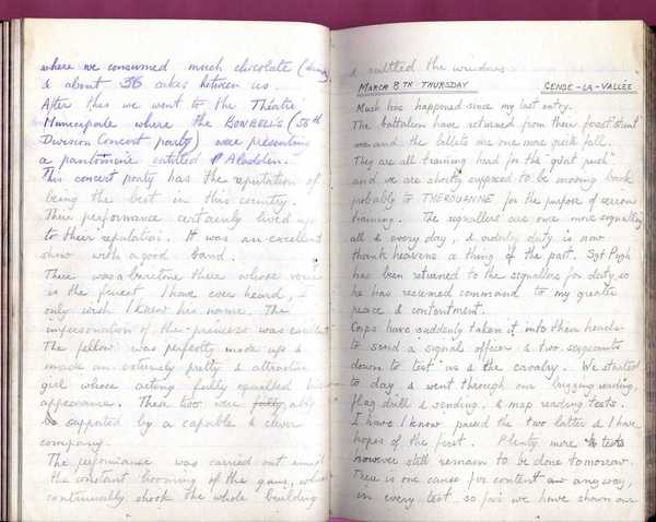 Diary, R. W. Taylor, Army Cyclists Corps (7)