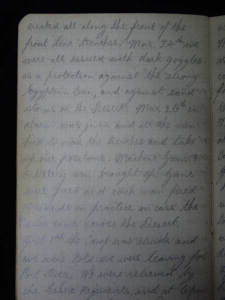 Notebook of Private Arthur Snape of the 1/8th Lancs Fusiliers, including notes on training, poems, and diary (69)