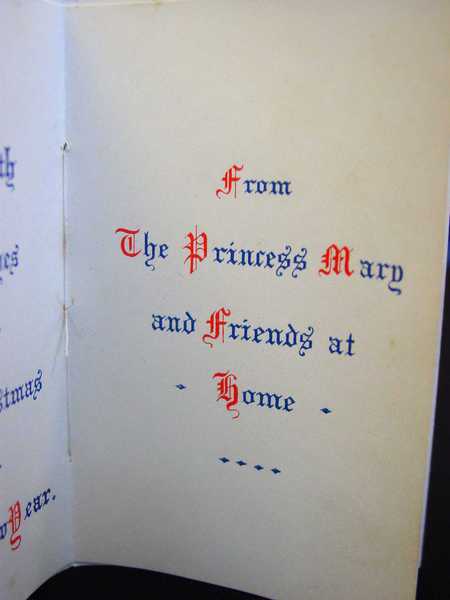 1914 Christmas 'Comforts tin' and card (2)
