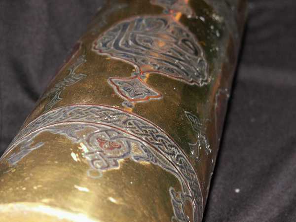 Trench art: decorated shell case (4)