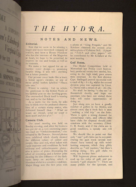 The Hydra: 29th September 1917