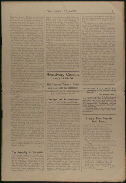 The Grey Brigade and Richmond Camp News: 11th December 1915 (3)