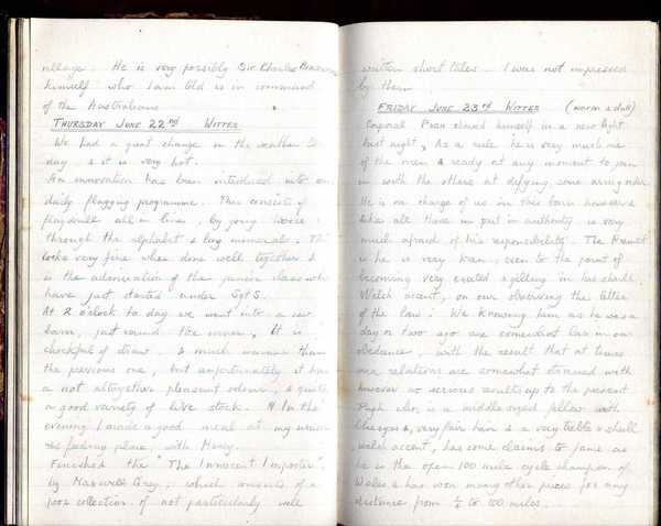 Diary, R. W. Taylor, Army Cyclists Corps (46)