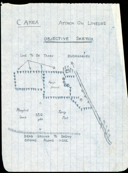 C Area, Attack on Lineuse: Field Maps, 1917