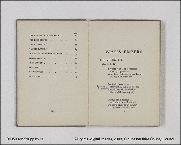 Table of Contents / Title page / The Volunteer