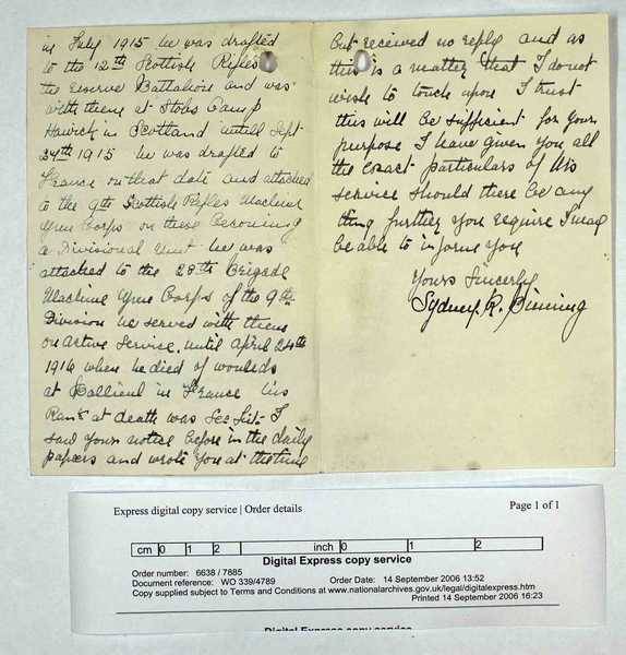 Official documents relating to the accounts of William Binning after his death (13)