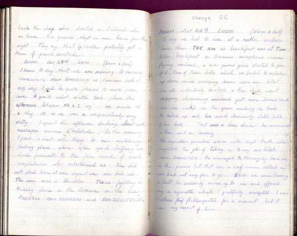 Diary, R. W. Taylor, Army Cyclists Corps (28)