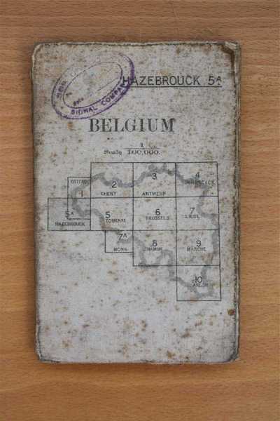 Map of Belgium (Hazebrouck 5A), scale 1/100000, annotated by James Cross (1)