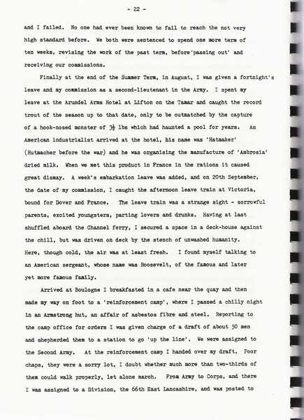 Extracts from "Things heard, seen and remembered" unpublished memoirs of Lt. Col. Justin Hooper (8)