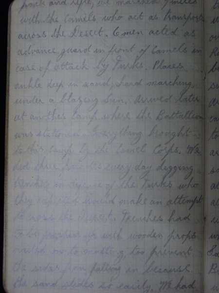 Notebook of Private Arthur Snape of the 1/8th Lancs Fusiliers, including notes on training, poems, and diary (65)