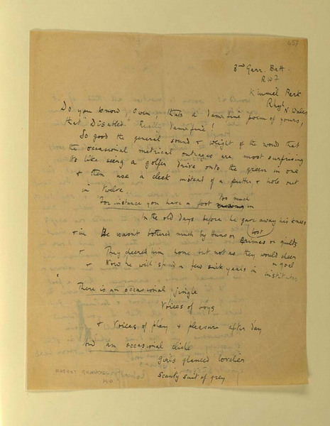 Letter: To Wilfred Owen (1)