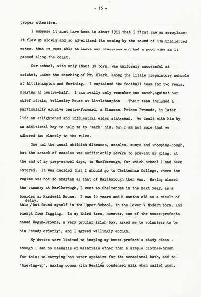 Extracts from "Things heard, seen and remembered" unpublished memoirs of Lt. Col. Justin Hooper (1)