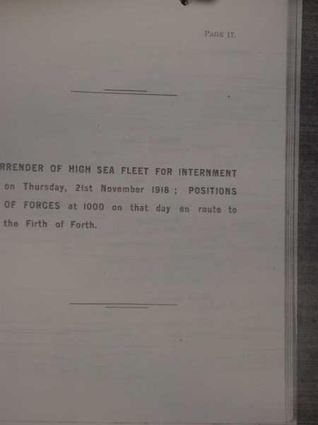 Naval Armistice terms with a complete list of the interned German High Seas Fleet (18)