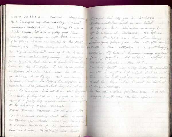 Diary, R. W. Taylor, Army Cyclists Corps (16)