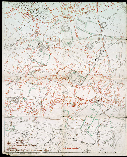 Trenches and Kitchener's Wood: Field Maps, 1917