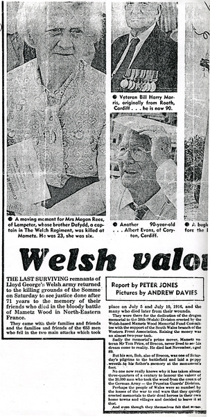 Welsh valour is honoured