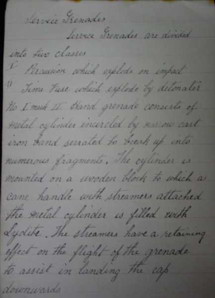 Hand grenade lecture notes by Lance Corporal Robert Rafton (10)