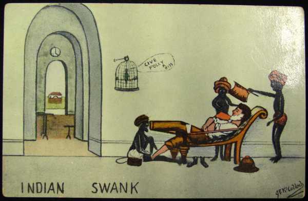 Humourous hand drawn postcards belonging to Q. E. McCulloch (8)