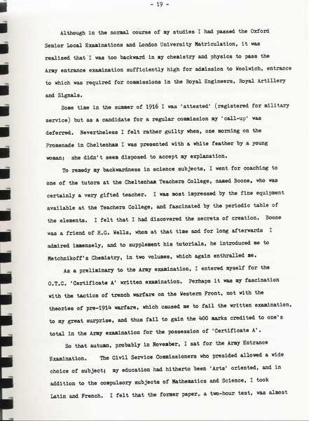 Extracts from "Things heard, seen and remembered" unpublished memoirs of Lt. Col. Justin Hooper (5)
