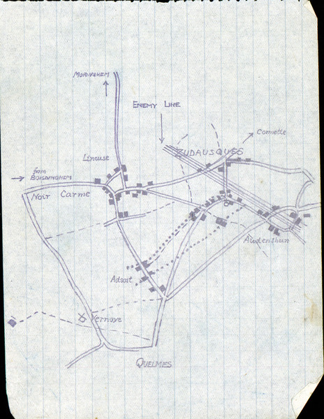 Zudausques: Field Maps, 1917