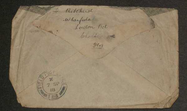 Envelope addressed to Frank Dowdeswell from E. Pritchard (2)