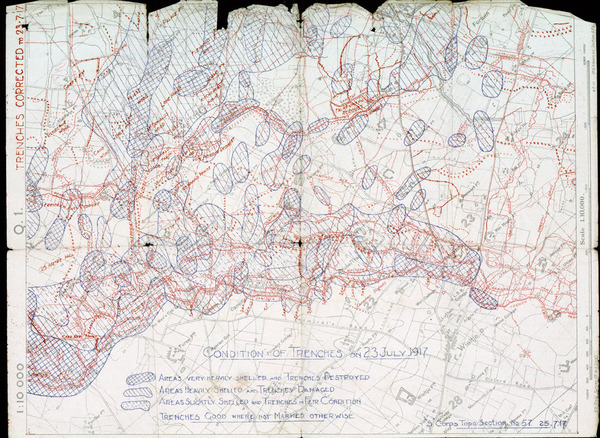 Condition of Trenches on 23 July 1917: Field Maps, 1917