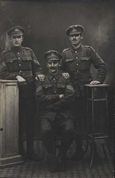 Photograph of three soldiers (1)
