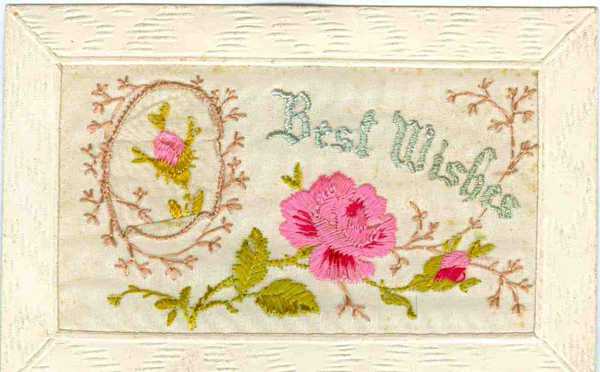 Postcards in lace & a hankerchief (5)