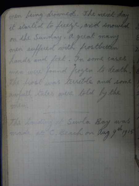 Notebook of Private Arthur Snape of the 1/8th Lancs Fusiliers, including notes on training, poems, and diary (42)