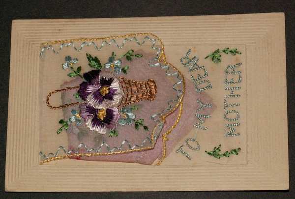 Embroidered postcard 'To My Dear Mother' (1)