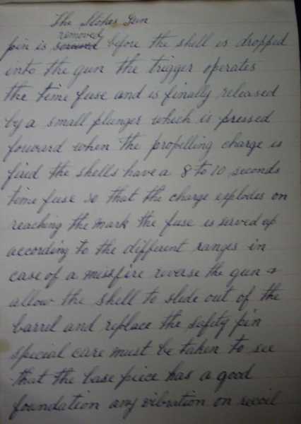 Hand grenade lecture notes by Lance Corporal Robert Rafton (44)