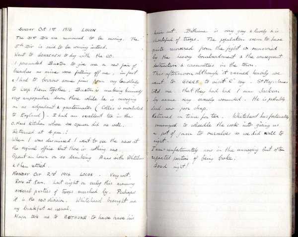 Diary, R. W. Taylor, Army Cyclists Corps (20)
